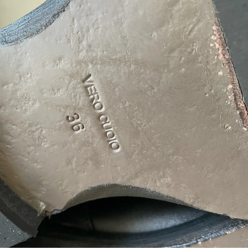 Boemos Black Leather Knee High Riding Boot Size 36 Minimalist Moto Equestrian - Picture 8 of 10